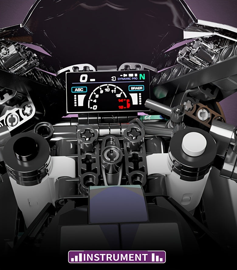 1920pcs Speed Technical Cyberpunk Motorcycle Building Blocks, Super Speed Racing Car 42130 Model, Vehicle Bricks, Halloween Christmas Gifts,