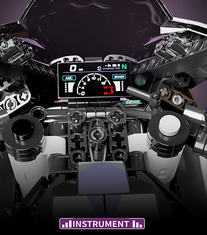 1920pcs Speed Technical Cyberpunk Motorcycle Building Blocks, Super Speed Racing Car 42130 Model, Vehicle Bricks, Halloween Christmas Gifts,
