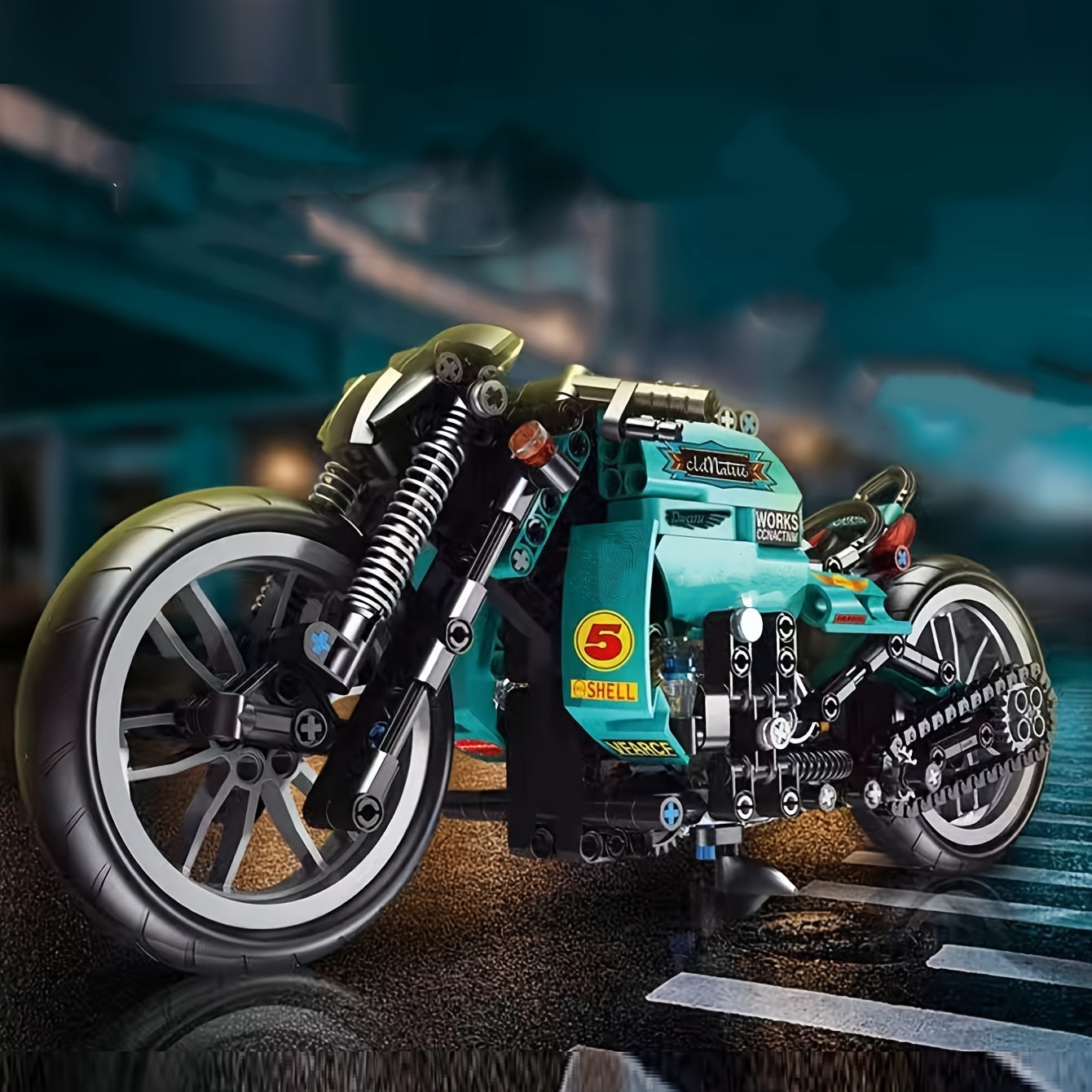 431-Piece  Diy  Motorcycle Model plastic Building Blocks