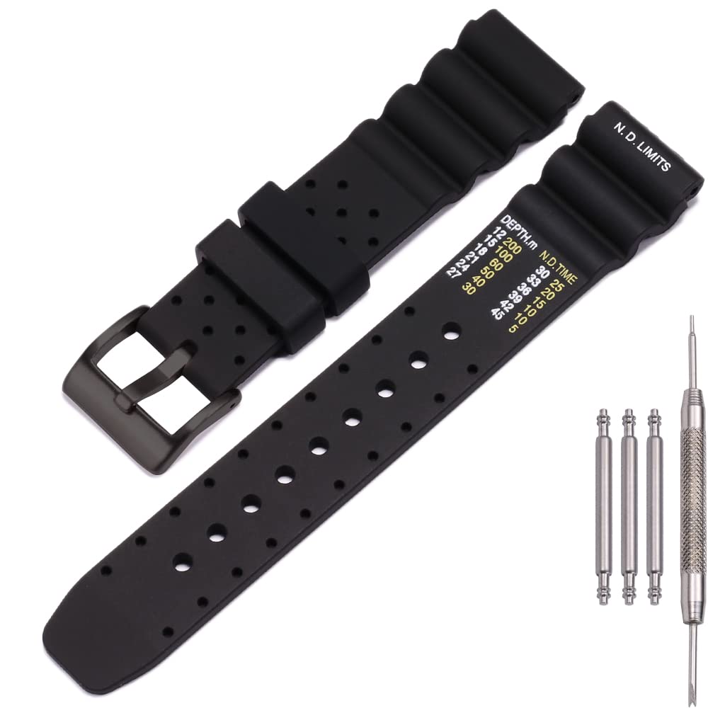 HOT20mm Soft Silicone Strap compatible with Citizen Hyper Aqualand Duplex Promaster Men's Dive Watch Band waterproof wristband watches Accessories