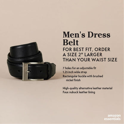 HOTAmazon Essentials Men's Leather Belt, Classic Style