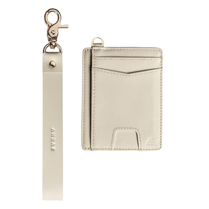HOTAndar The Denner Beautiful Premium Slim Card Holder RFID Blocking Card Holder Wrislet Wallet for Women (Ivory)