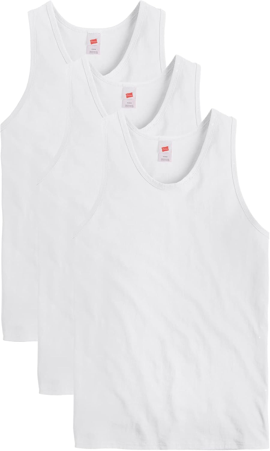 HOTHanes Men's Essentials Tank Top Pack, Midweight Cotton Tanks, Sleeveless Shirts, 3-Pack