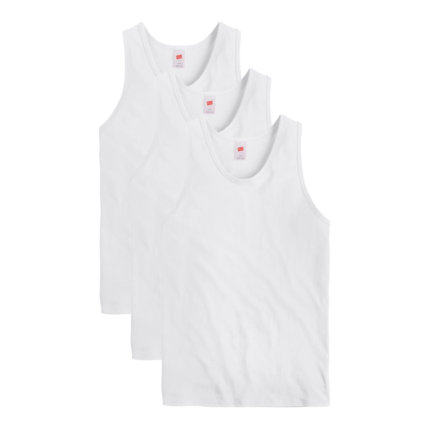 HOTHanes Men's Essentials Tank Top Pack, Midweight Cotton Tanks, Sleeveless Shirts, 3-Pack