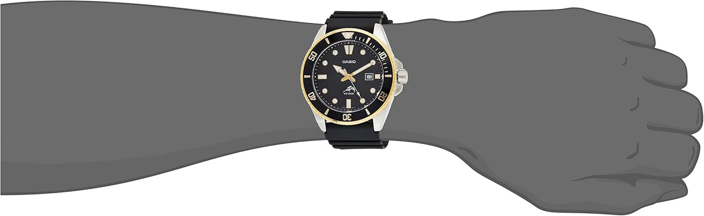 HOTCasio MDV106 Series | Unisex Analog Watch | 200M WR | Stainless Steel Case | Resin Band | 2 Hand Analog (HR, Min, SEC) | Date Display | Screw Down Crown/Screw Down Caseback | 3 Year Battery