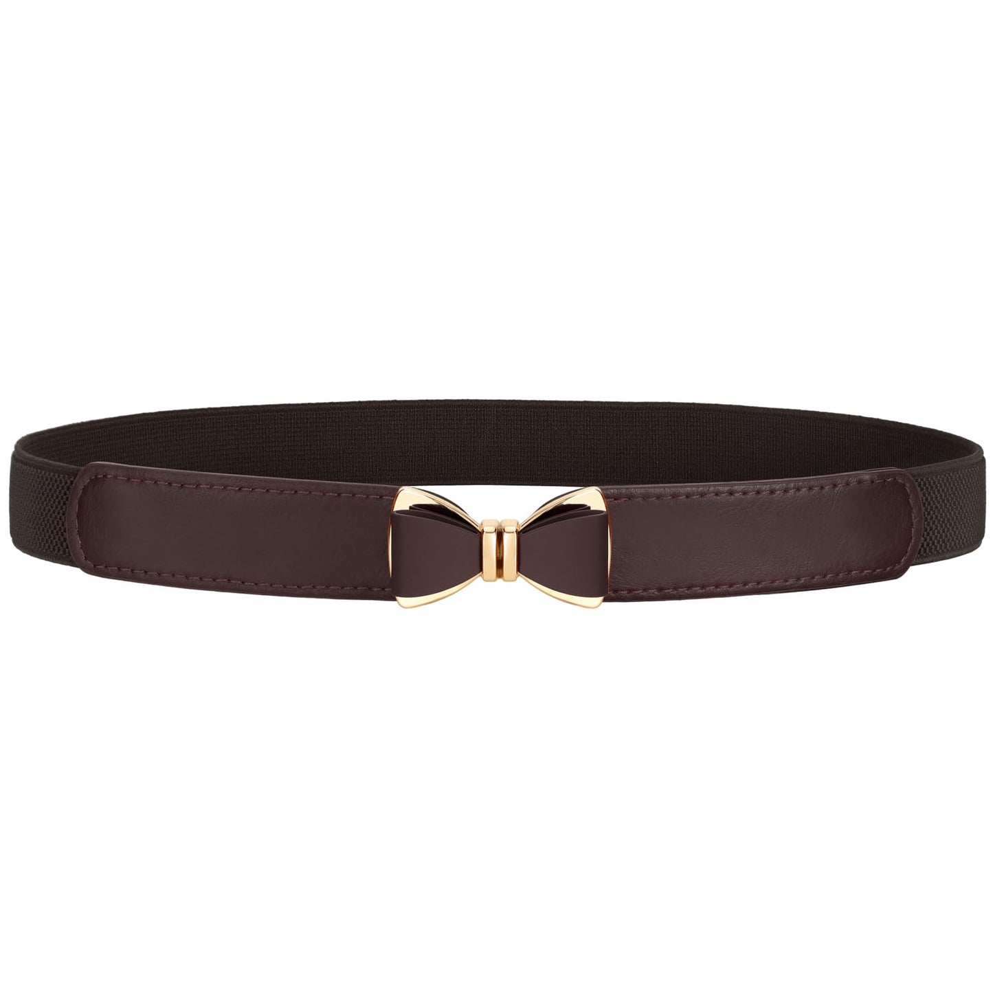 HOTVONMELLI Womens Skinny Elastic Belt Stretchy Bow Belt for Women Dresses Thin Waist Ladies Belts