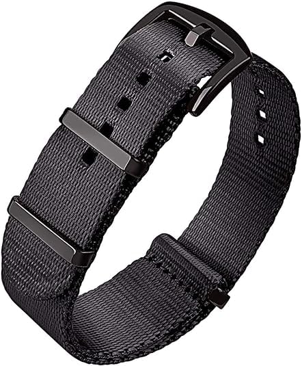 HOTRitche Military Ballistic Nylon Watch Strap with Heavy Buckle 18mm 20mm 22mm Premium Nylon Watch Bands for Men Women