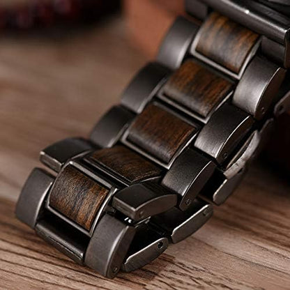 HOT2win Engraved Wooden Watch for Boyfriend My MAN Fiancé Husband Customized Personalized Wood Watches for Men Birthday Anniversary Personalized Watch