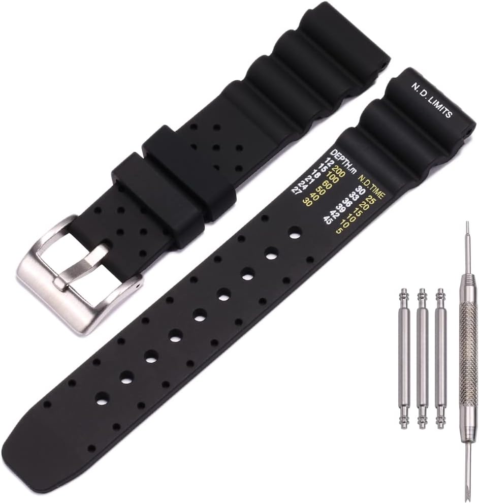 HOT20mm Soft Silicone Strap compatible with Citizen Hyper Aqualand Duplex Promaster Men's Dive Watch Band waterproof wristband watches Accessories