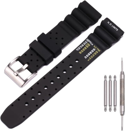 HOT20mm Soft Silicone Strap compatible with Citizen Hyper Aqualand Duplex Promaster Men's Dive Watch Band waterproof wristband watches Accessories