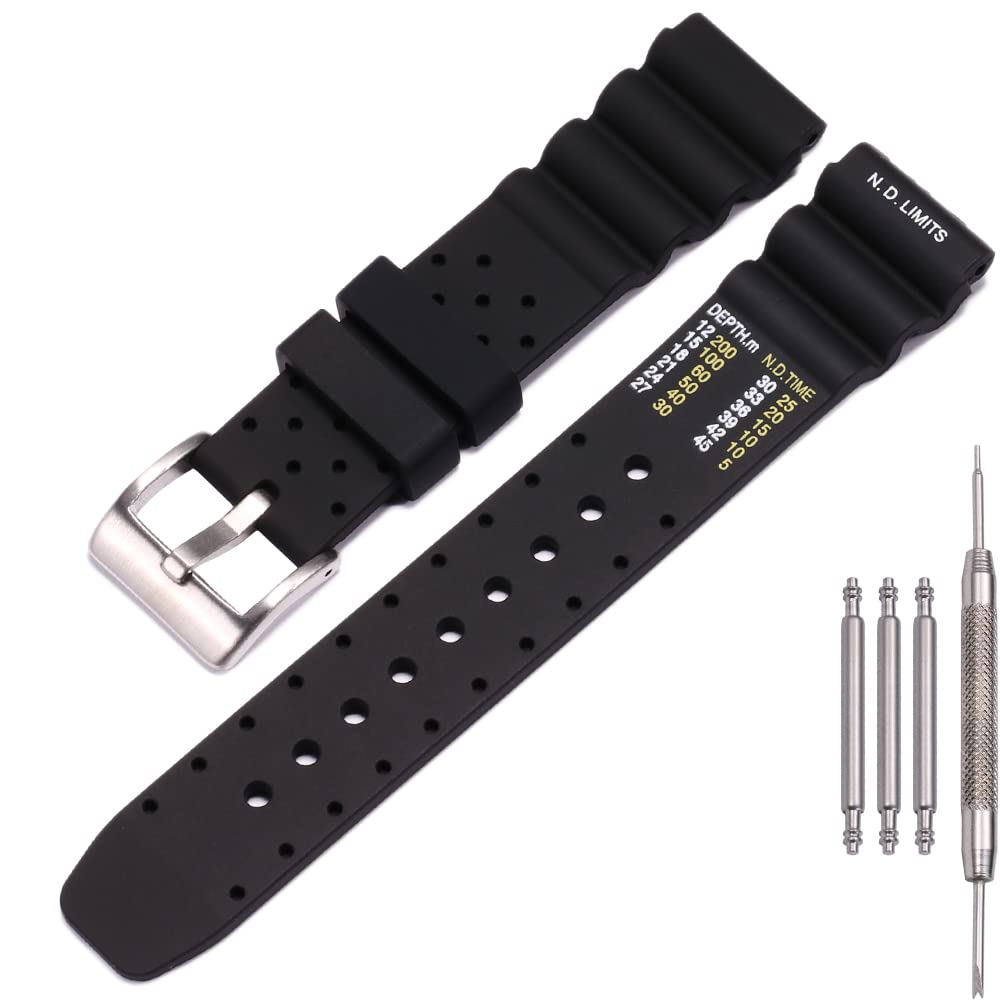 HOT20mm Soft Silicone Strap compatible with Citizen Hyper Aqualand Duplex Promaster Men's Dive Watch Band waterproof wristband watches Accessories