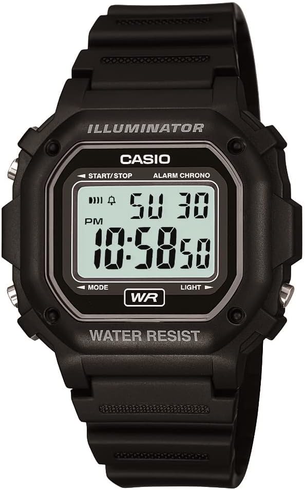 HOTCasio F108WH Series | Men's Digital Watch | Illuminator | Water Resistant | LED Light | Daily Alarm | 1/100 SEC Stopwatch | 3 Hands (HR, Min, SEC) | Date/Day Display | Daily Alarm | 7 Year Battery