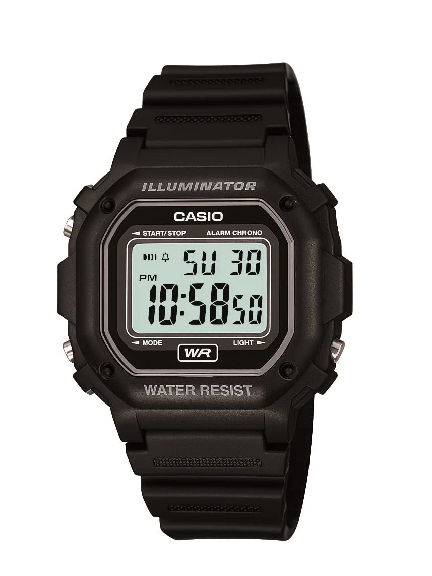 HOTCasio F108WH Series | Men's Digital Watch | Illuminator | Water Resistant | LED Light | Daily Alarm | 1/100 SEC Stopwatch | 3 Hands (HR, Min, SEC) | Date/Day Display | Daily Alarm | 7 Year Battery