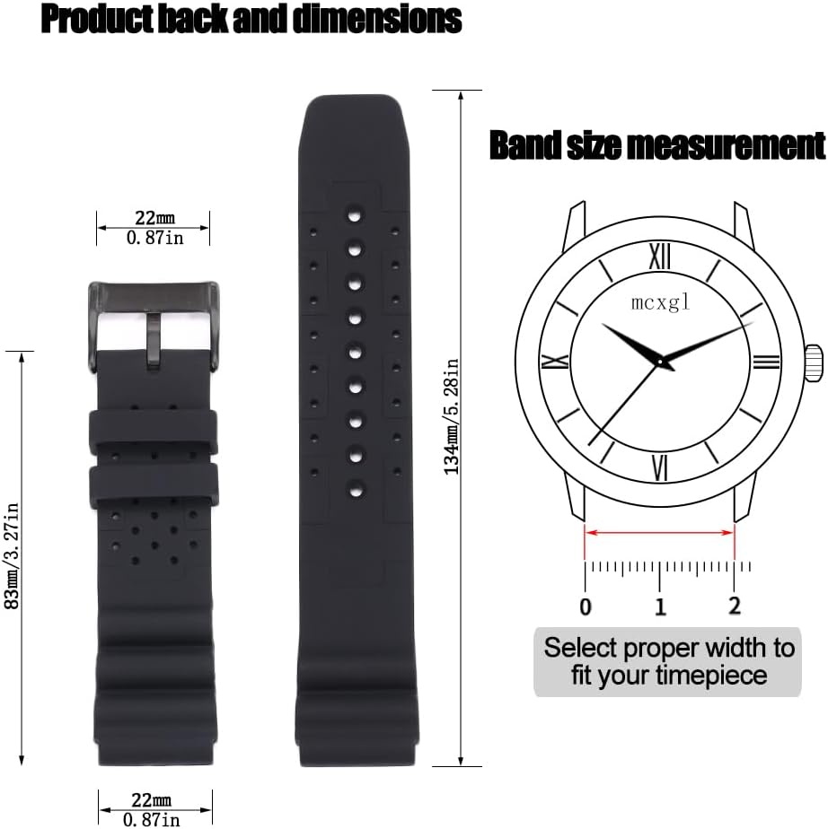 HOT22mm Silicone Watch Band Compatible with Citizen smart gen2 diver DAL1BP Men's Sport Waterproof Dive Strap Bracelet Watch Accessories
