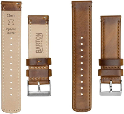 HOTBARTON WATCH BANDS - Top Grain Leather Watch Bands Compatible with Apple Watch Models - 1, 2, 3, 4, 5, 6, 7, 8, 9, 10, SE, Ultra & Ultra 2