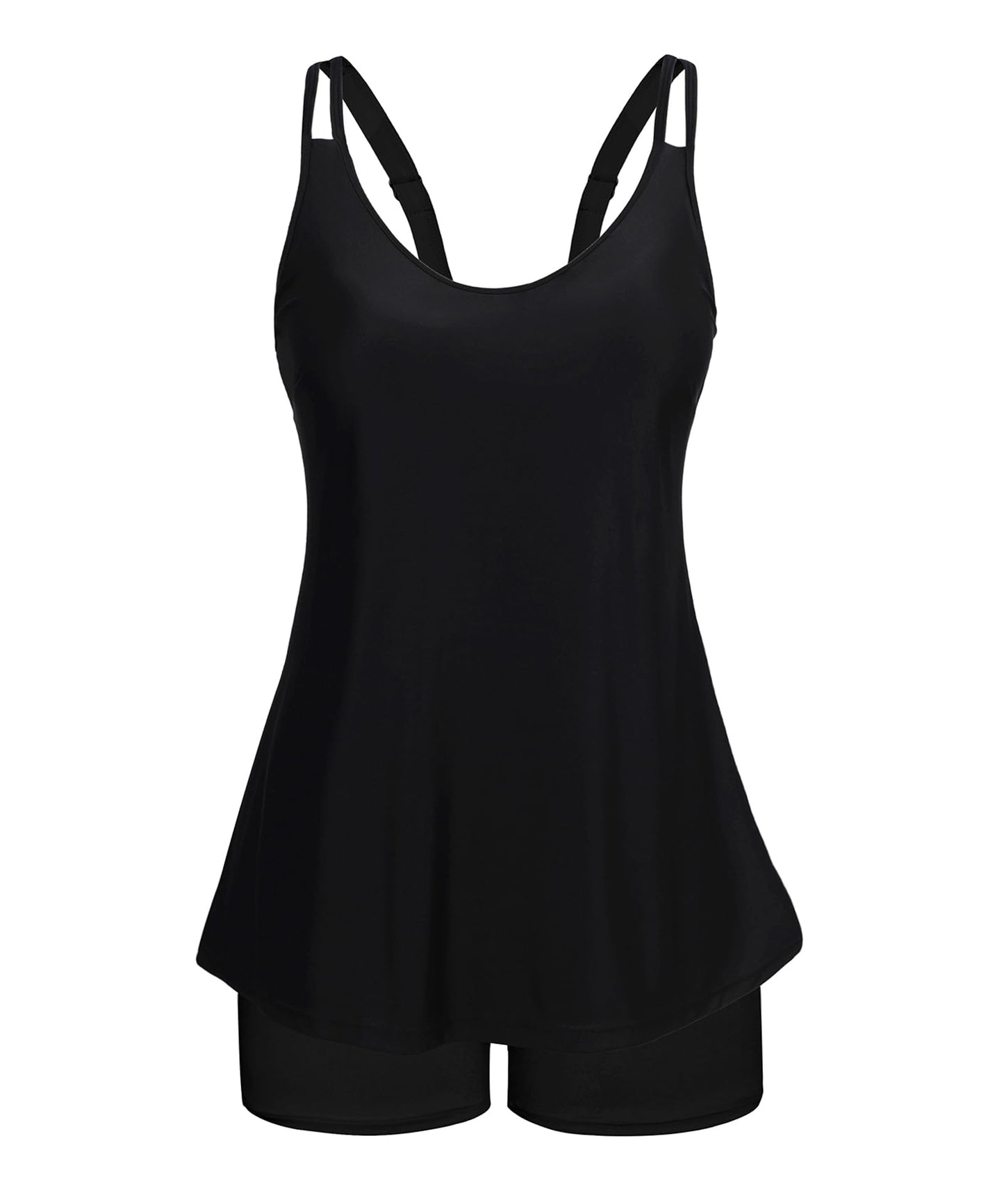 HOTArolina Tankini Swimsuits for Women Tummy Control Two Piece Bathing Suits Flowy Swim Tops with Boy Shorts