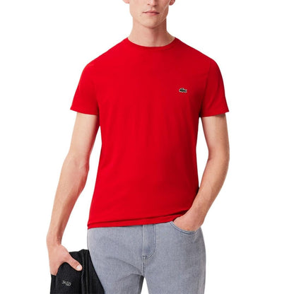 HOTLacoste Men's Short Sleeve Pima Jersey Crew Neck Tee