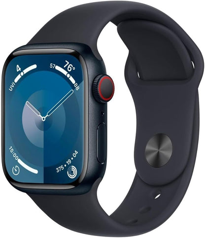 HOTApple Watch Series 9 [GPS, 45mm] - Midnight Aluminum Case with Midnight Sport Band, M/L (Renewed Premium)