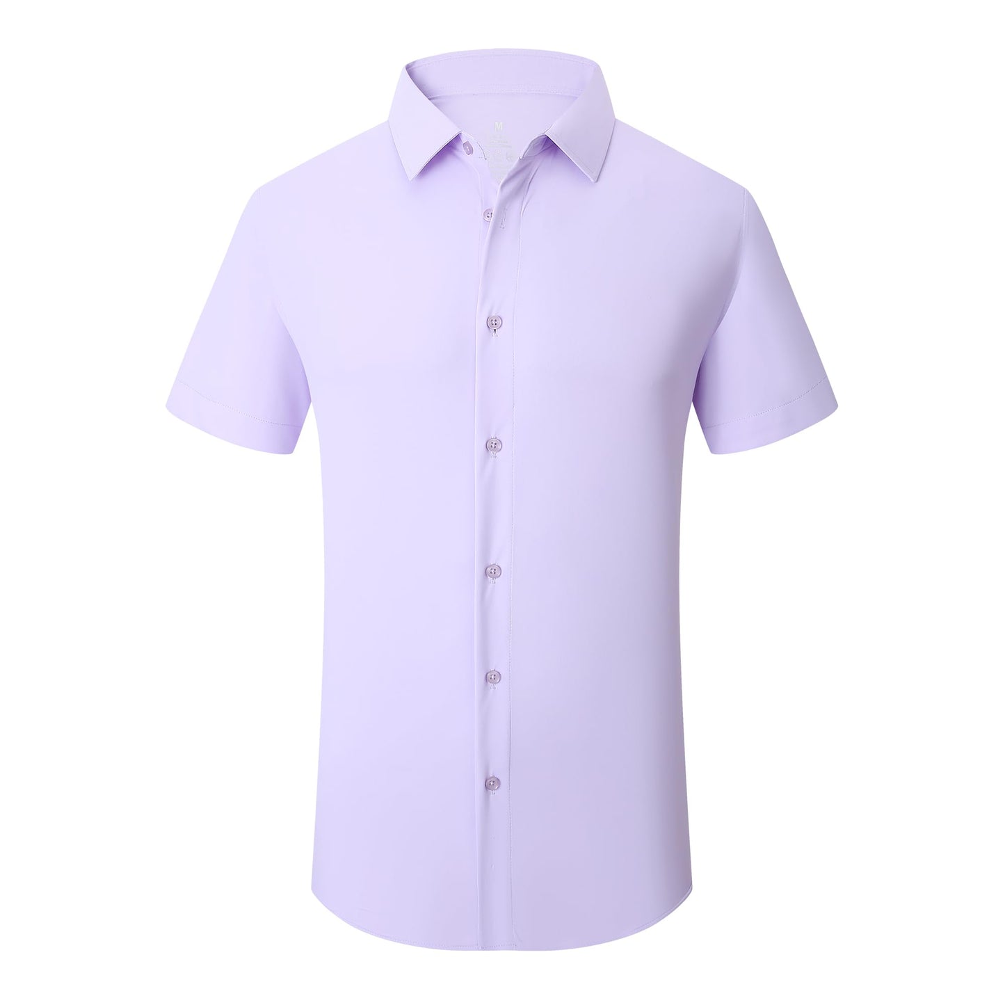 HOTSAMERM Mens Dress Shirt Stretch Wrinkle Free Casual Button Down Shirts | 4-Way Stretch & Moisture Wicking Performance Shirt for Business, Wedding, Work, Church, Easy Care Lightweight & Breathable