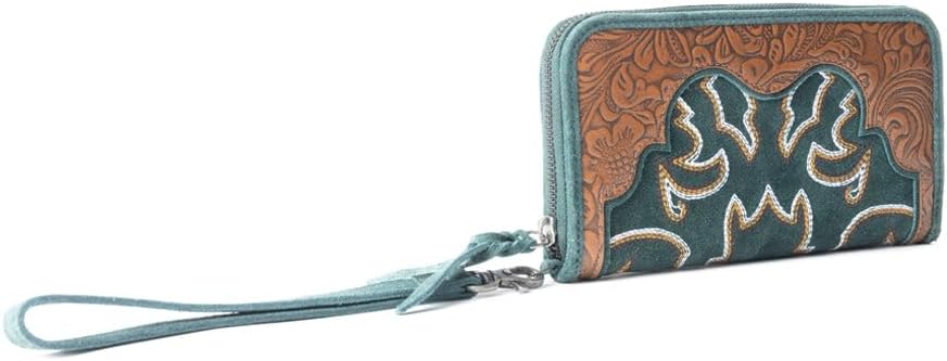 HOTMyra Bag Western Wallet for Women - Leather, Cowprint Hair-On, Long Wallet Purse, Cards, Boho Gifts, Western Accessories