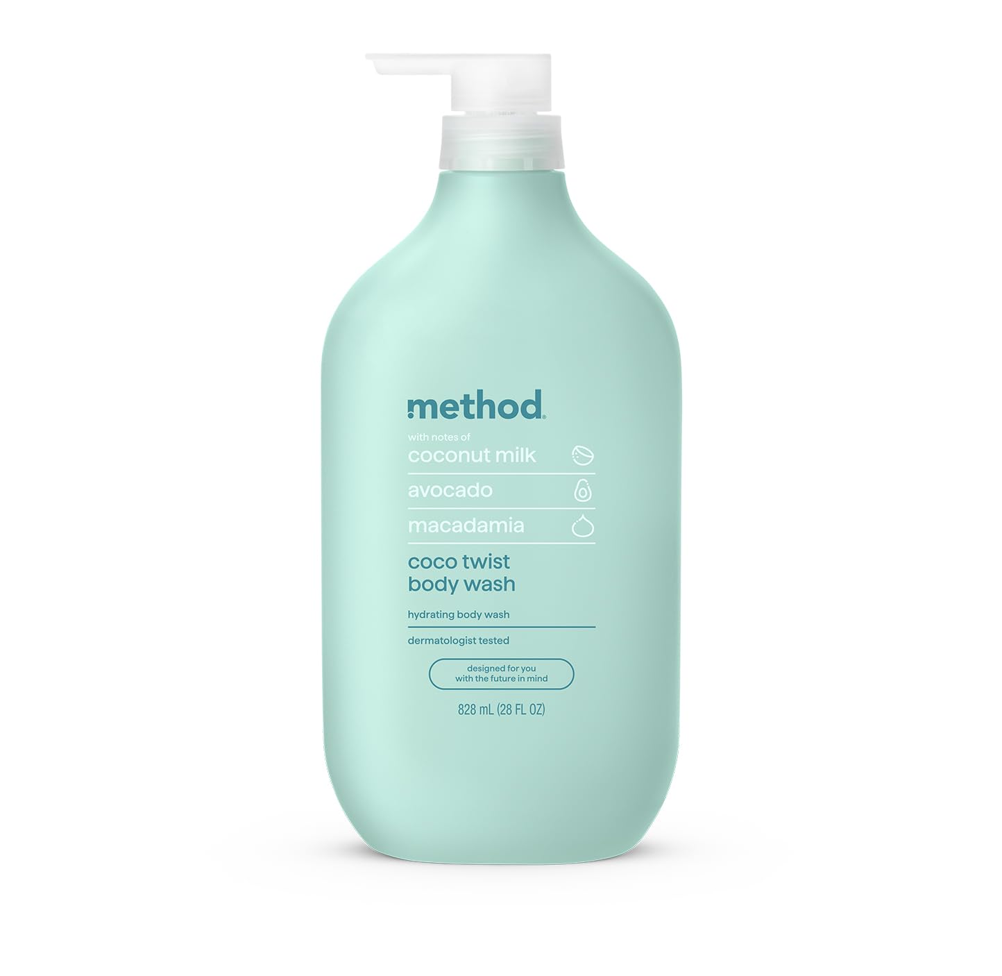 HOTmethod Body Wash, Simply Nourish - Leaves Skin Feeling Soft & Moisturized, Made Without Parabens, Notes of Coconut, Rice Milk & Shea Butter, 28 Fl Oz