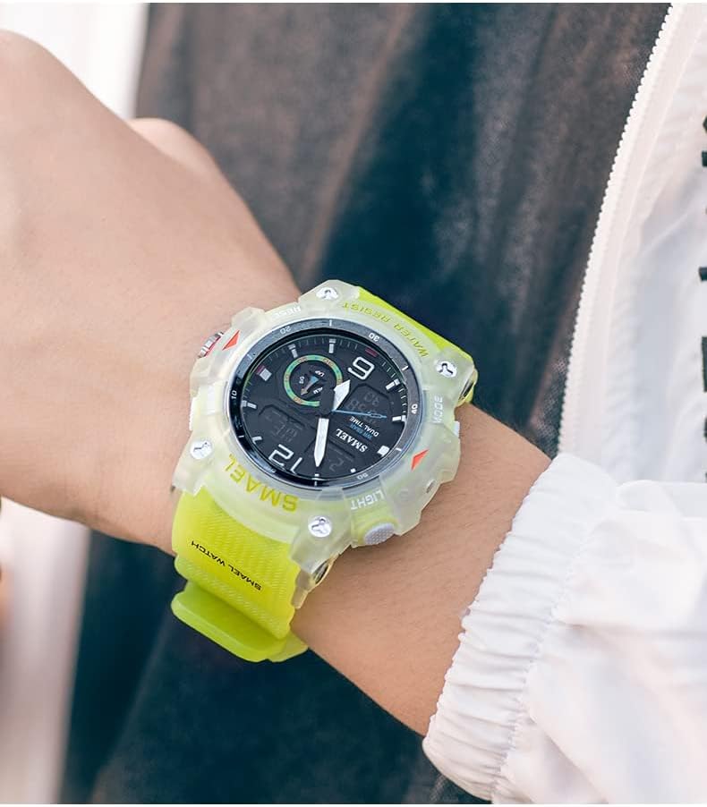 HOTGosasa Men's Large Face Outdoor Sports Watches Military S-Shock Watch Waterproof, Backlight, Alarm, Stopwatch Features - Rugged Wristwatch for Training, Hiking, and Adventure
