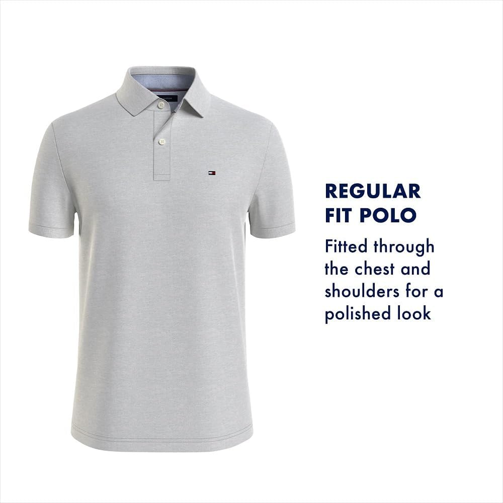 HOTTommy Hilfiger Men's Short Sleeve Moisture Wicking Stretch Polo Shirt With Quick Dry + Uv Protection
