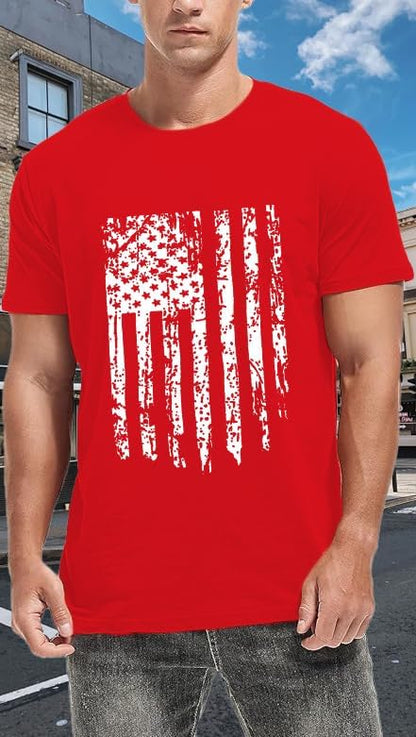 HOTMens Air Force Patriotic Shirts American Flag T-Shirt 4th of July Short Sleeve USA Memorial Day Tee Tops