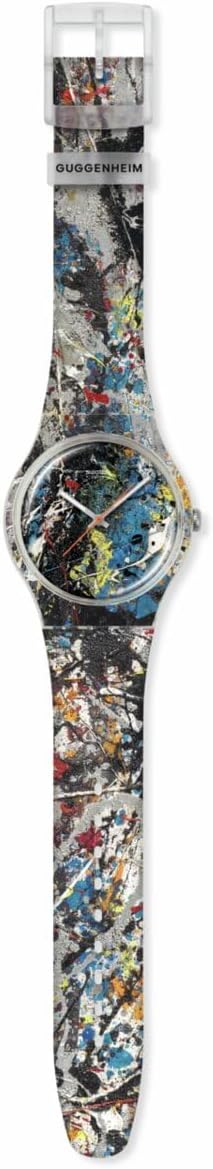 HOTSwatch New Gent Unisex Casual Watch Polymer Transparent Quartz Water Resistant POLLOCK'S Alchemy