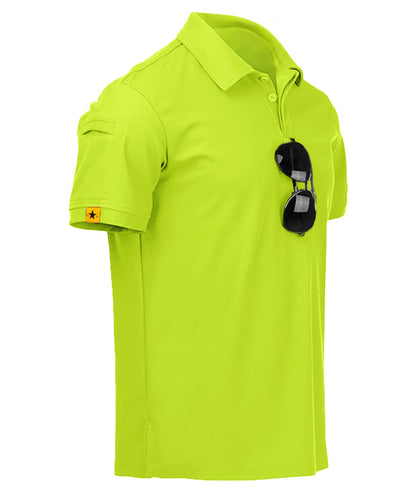 HOTV VALANCH Mens Polo Shirts Short Sleeve Moisture Wicking Golf Polo Athletic Collared Shirt Tennis T-Shirt Tops