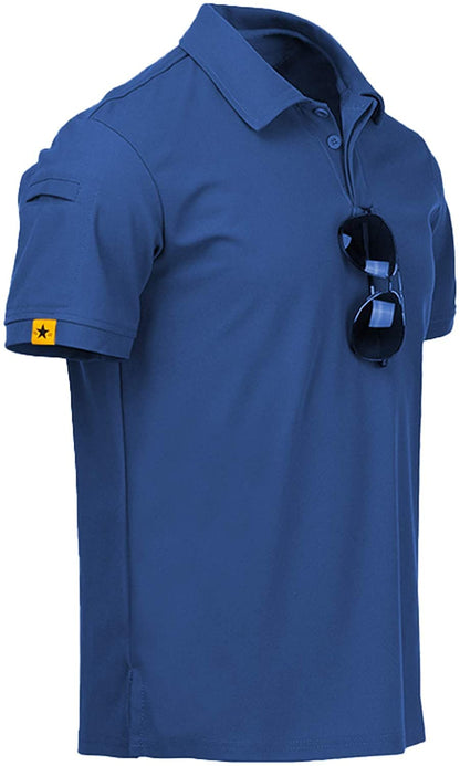 HOTV VALANCH Mens Polo Shirts Short Sleeve Moisture Wicking Golf Polo Athletic Collared Shirt Tennis T-Shirt Tops