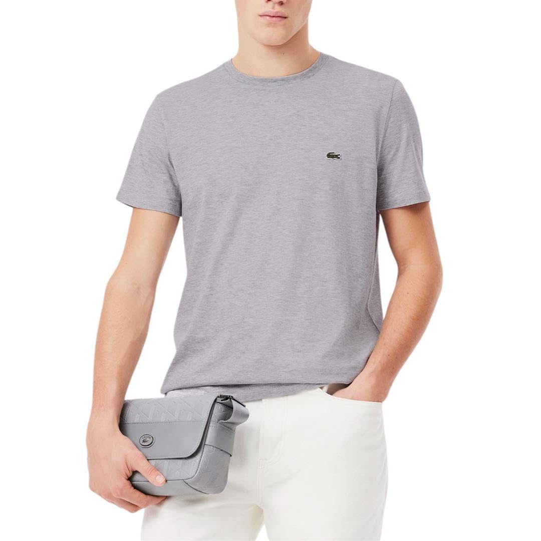 HOTLacoste Men's Short Sleeve Pima Jersey Crew Neck Tee