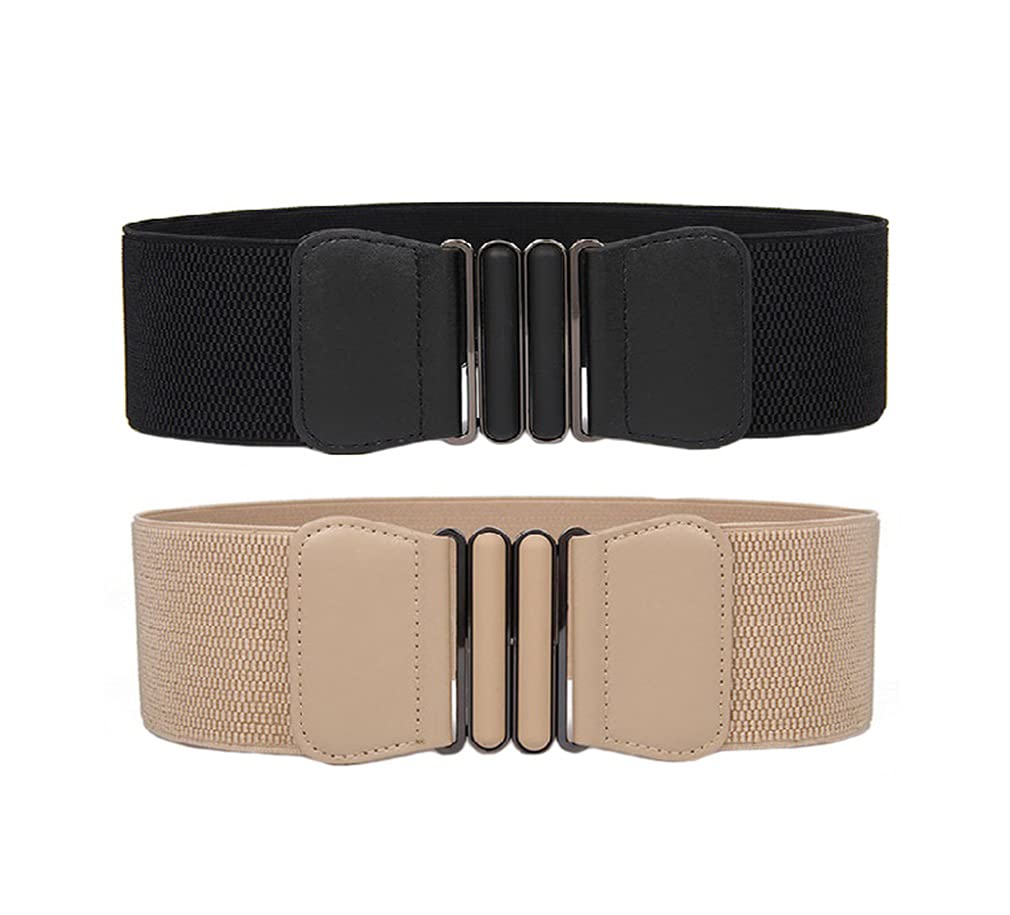 HOTSwtddy Women's Elastic Wide Stretchy Waist Cinch Belt Waistband For Dresses
