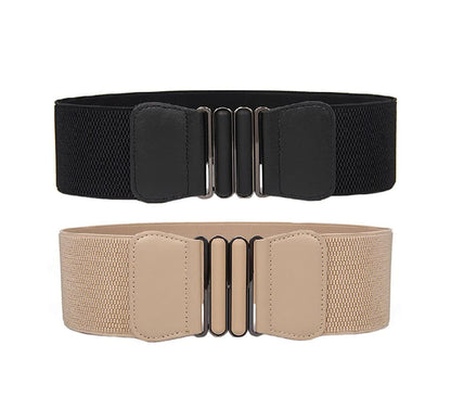 HOTSwtddy Women's Elastic Wide Stretchy Waist Cinch Belt Waistband For Dresses