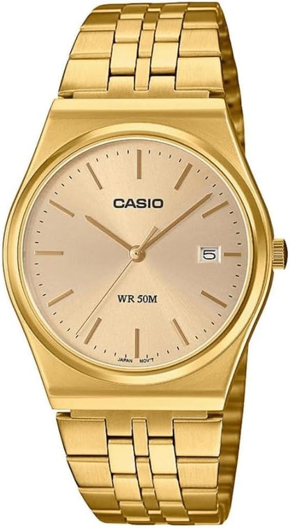 HOTCasio MTP-B145G-9AV Men's Vintage Gold Tone Stainless Steel Gold Dial 3-Hand Analog Watch