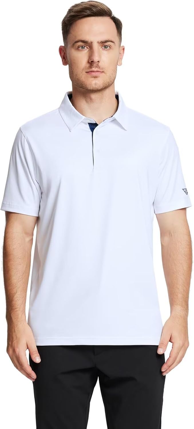 HOTMens Polo Shirts Short and Long Sleeve Casual Solid Stylish Dry Fit Performance Designed Collared Golf Polo Shirts for Men