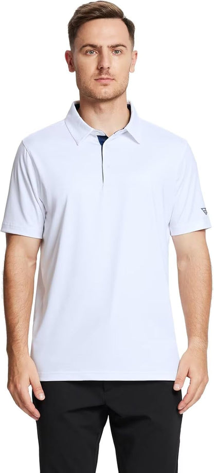 HOTMens Polo Shirts Short and Long Sleeve Casual Solid Stylish Dry Fit Performance Designed Collared Golf Polo Shirts for Men