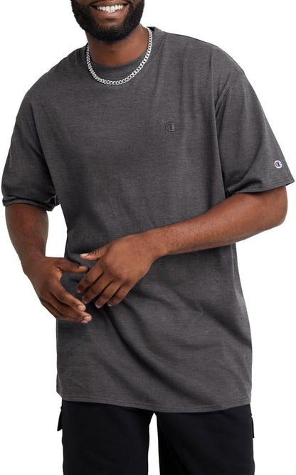 HOTChampion Men's Classic Short Sleeve T-Shirt, Standard Fit, Midweight 100% Cotton, Available in Regular and Big & Tall