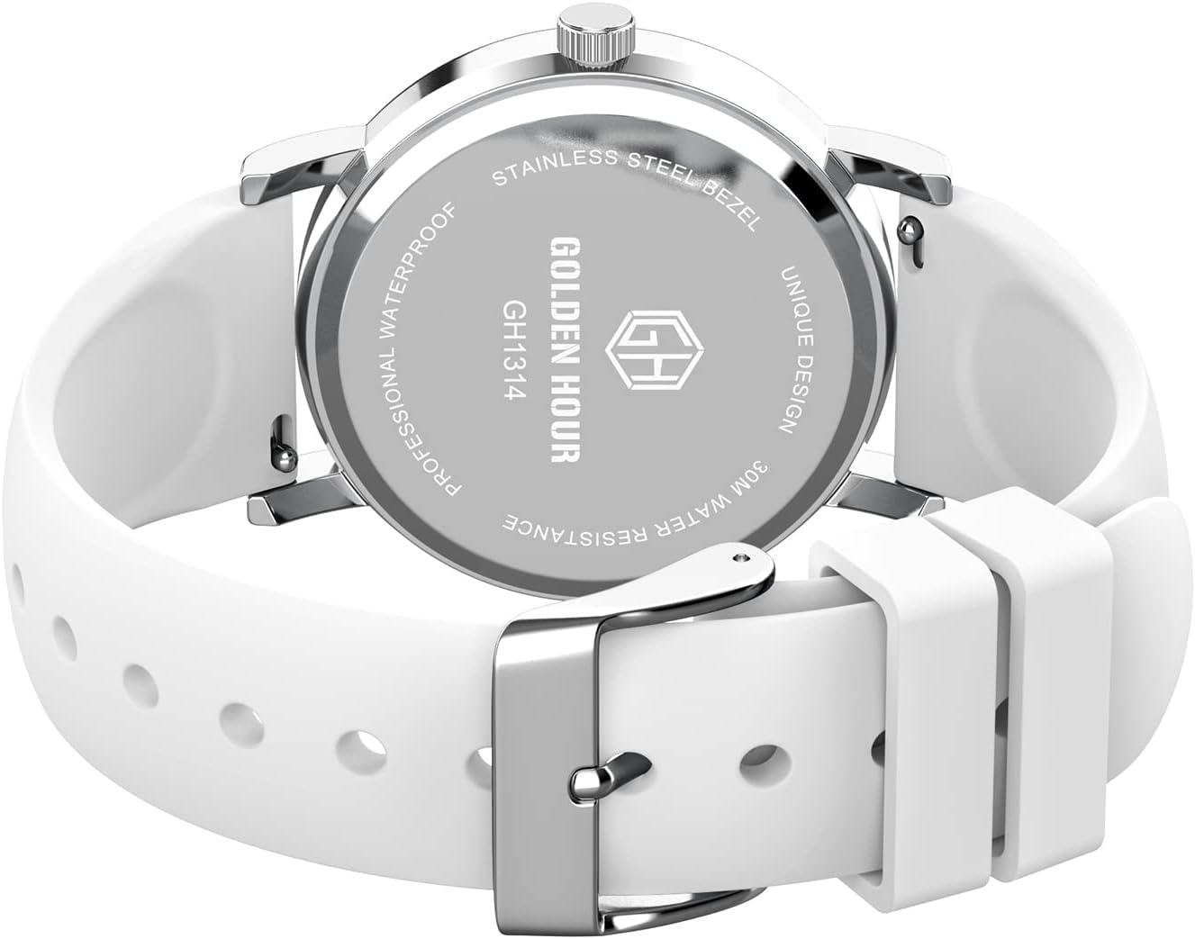 HOTGOLDEN HOUR Waterproof Nurse Watch for Medical Professionals, Students Women Men - Military Time Luminouse Easy Read Dial, 24 Hour with Second Hand, Colorful Silicone Band