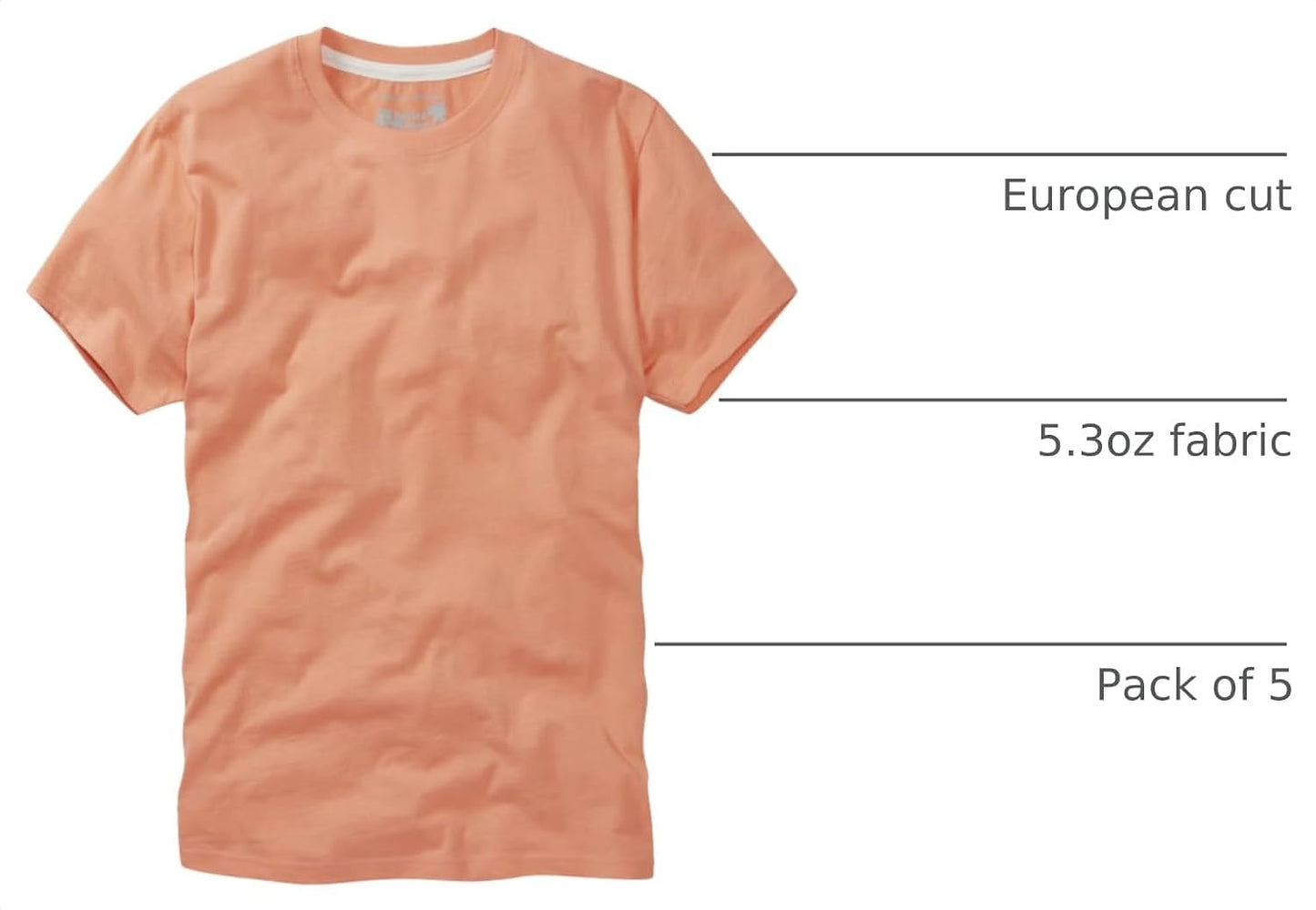 HOTCharles Wilson Men's 5 Pack Crew Neck T-Shirt