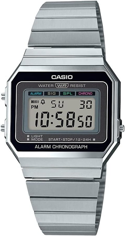 HOTCasio Men's A700W-1ACF Classic Digital Display Quartz Silver Watch