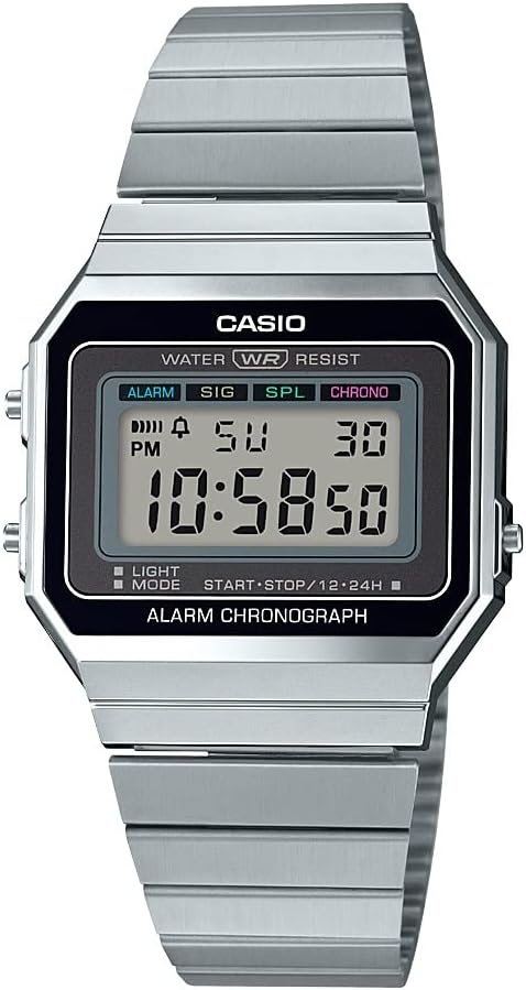 HOTCasio Men's A700W-1ACF Classic Digital Display Quartz Silver Watch