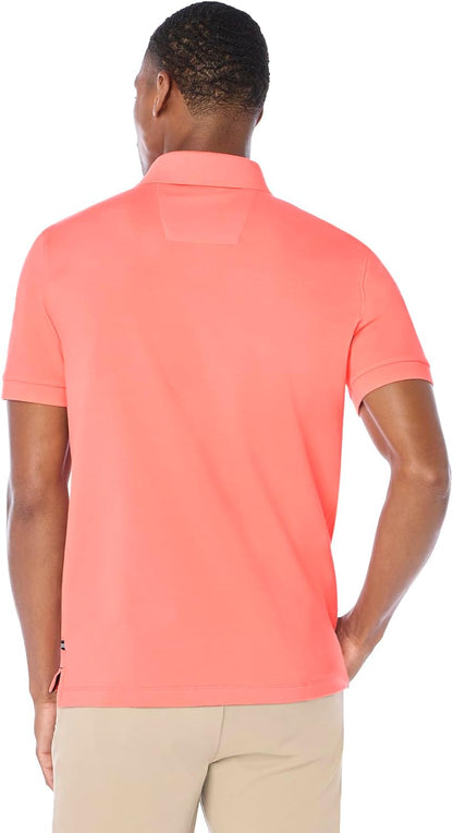 HOTNautica Men's Short Sleeve Solid Stretch Cotton Pique Polo Shirt