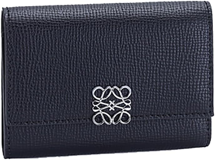 HOTWomen Wallet Genuine Leather Short Trifold Card Case Holder Organizer Zipper Coin Purse (Black)