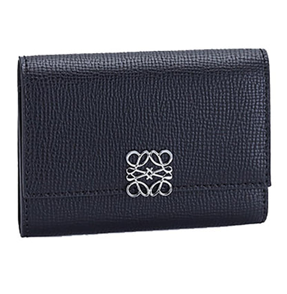 HOTWomen Wallet Genuine Leather Short Trifold Card Case Holder Organizer Zipper Coin Purse (Black)