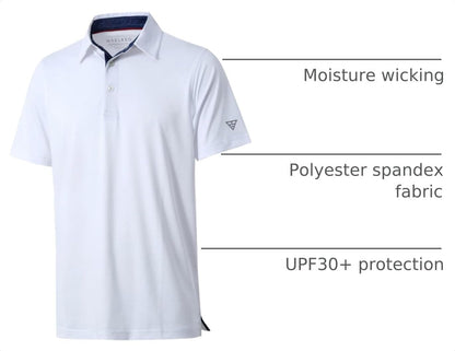 HOTMens Polo Shirts Short and Long Sleeve Casual Solid Stylish Dry Fit Performance Designed Collared Golf Polo Shirts for Men