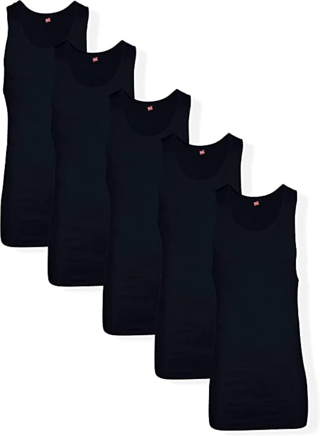 HOTHanes Men’s Tall 100% Cotton Ribbed Tank Tagless Undershirts, Multipack