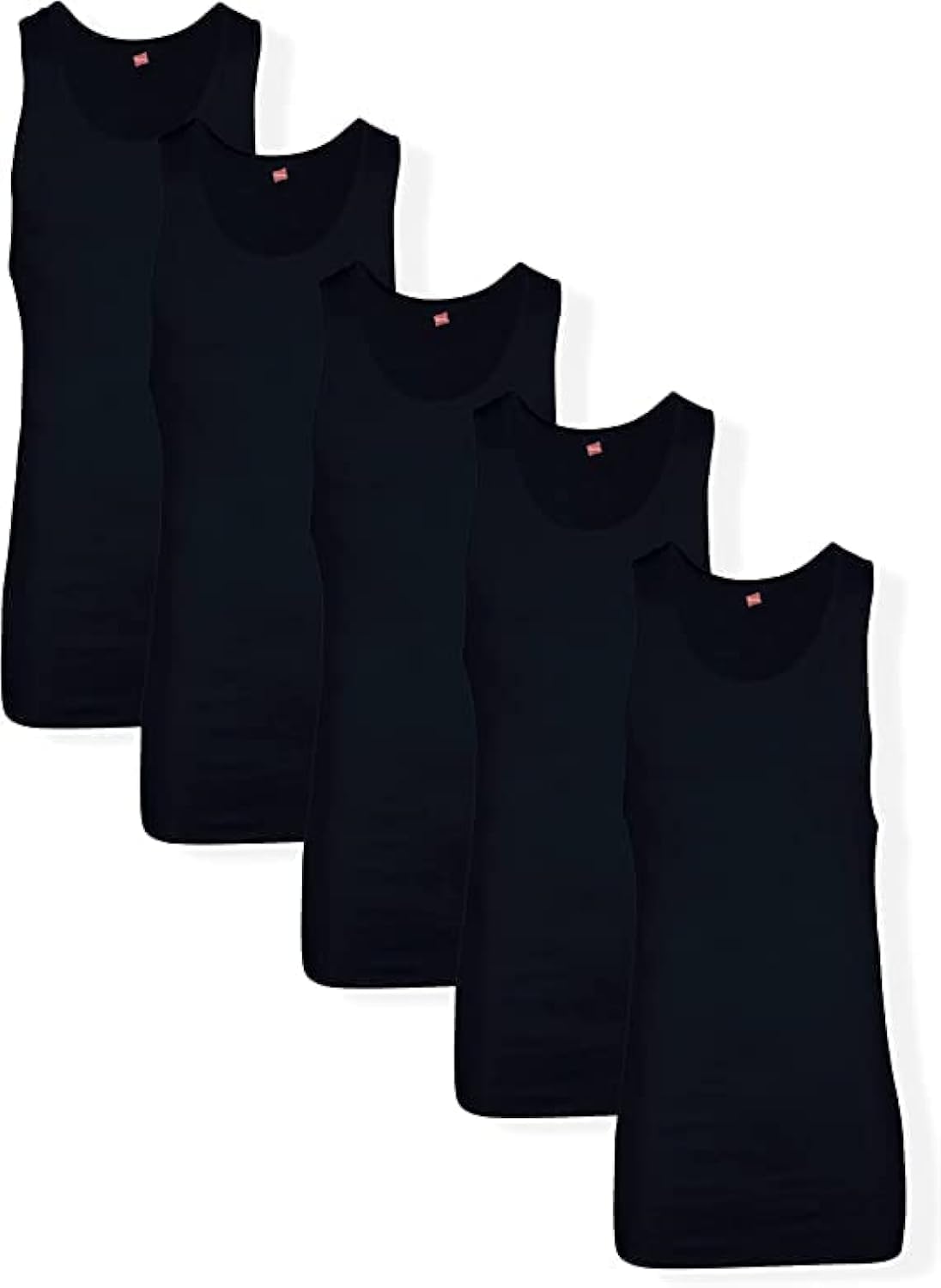 HOTHanes Men’s Tall 100% Cotton Ribbed Tank Tagless Undershirts, Multipack