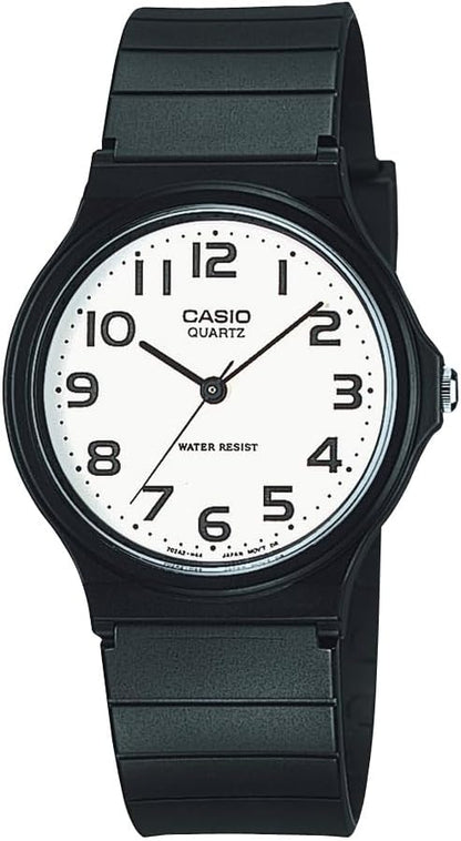 HOTCasio MQ24 Series | Quartz Analog Watch for Men | Water Resistant | Resin Case | Resin Band | Resin Glass | Three Hand Analog (HR, Min, SEC) | Classic Casio Design | 3 Year Battery