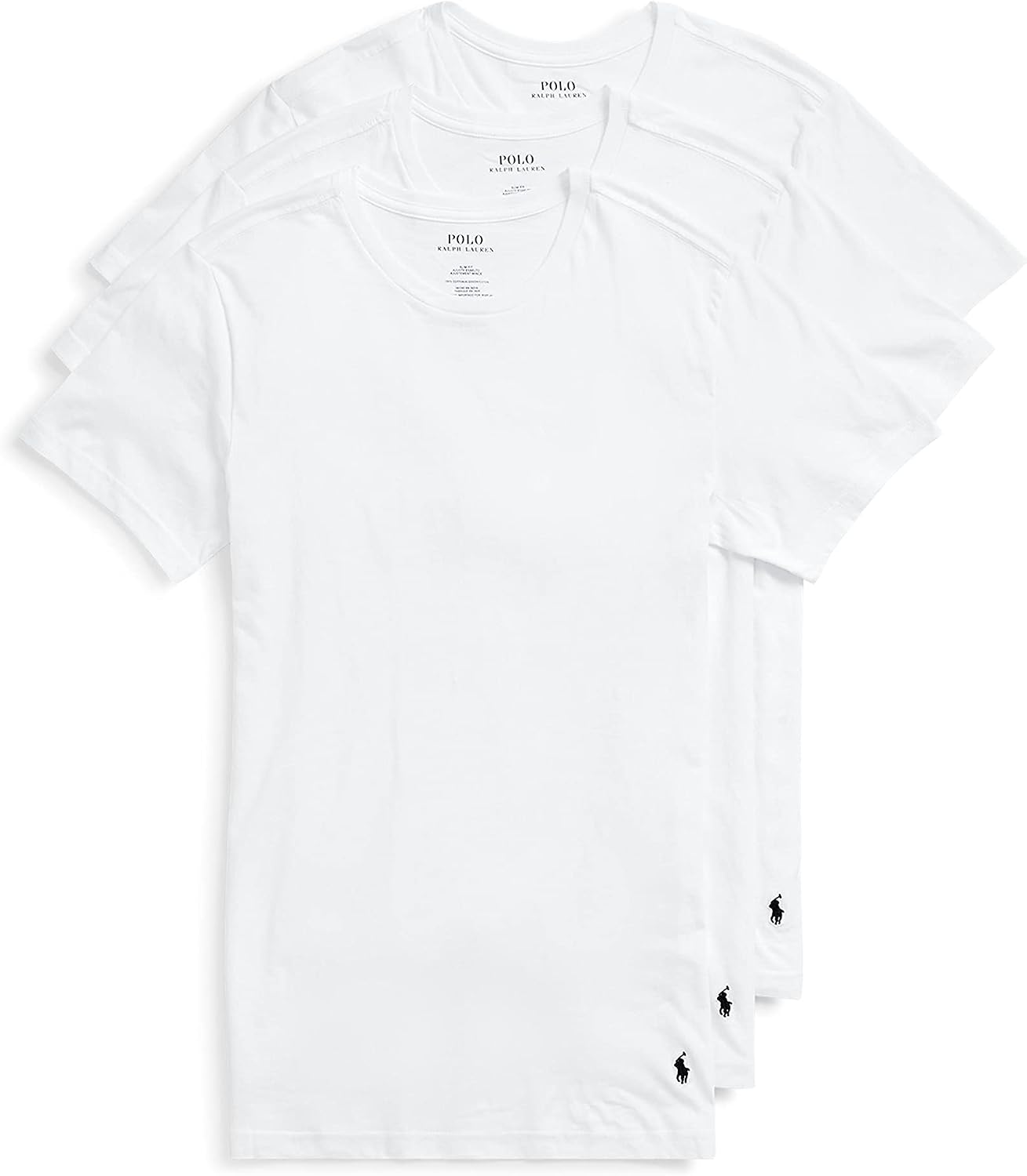 HOTPolo Ralph Lauren Underwear Men's Slim Fit Cotton Crew Tee 3 Pack